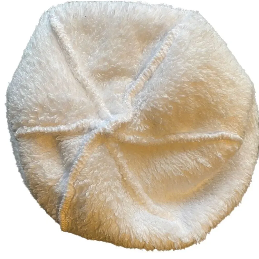 The North Face Denali white fuzzy Thermal Beanie girls